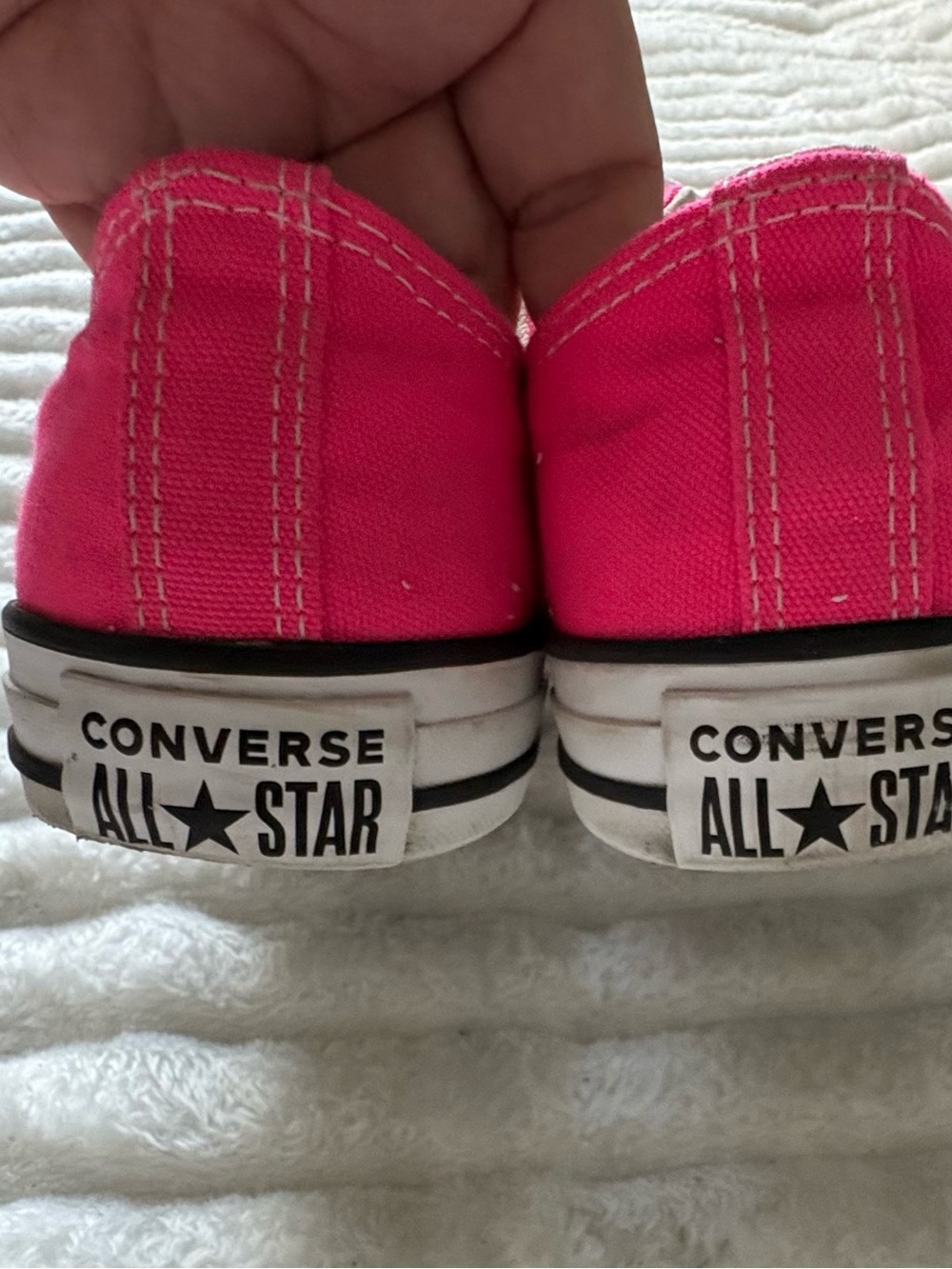 Converse Chuck Taylor All Star Low Top Neon Pink Canvas Sneakers - Picture 5 of 9